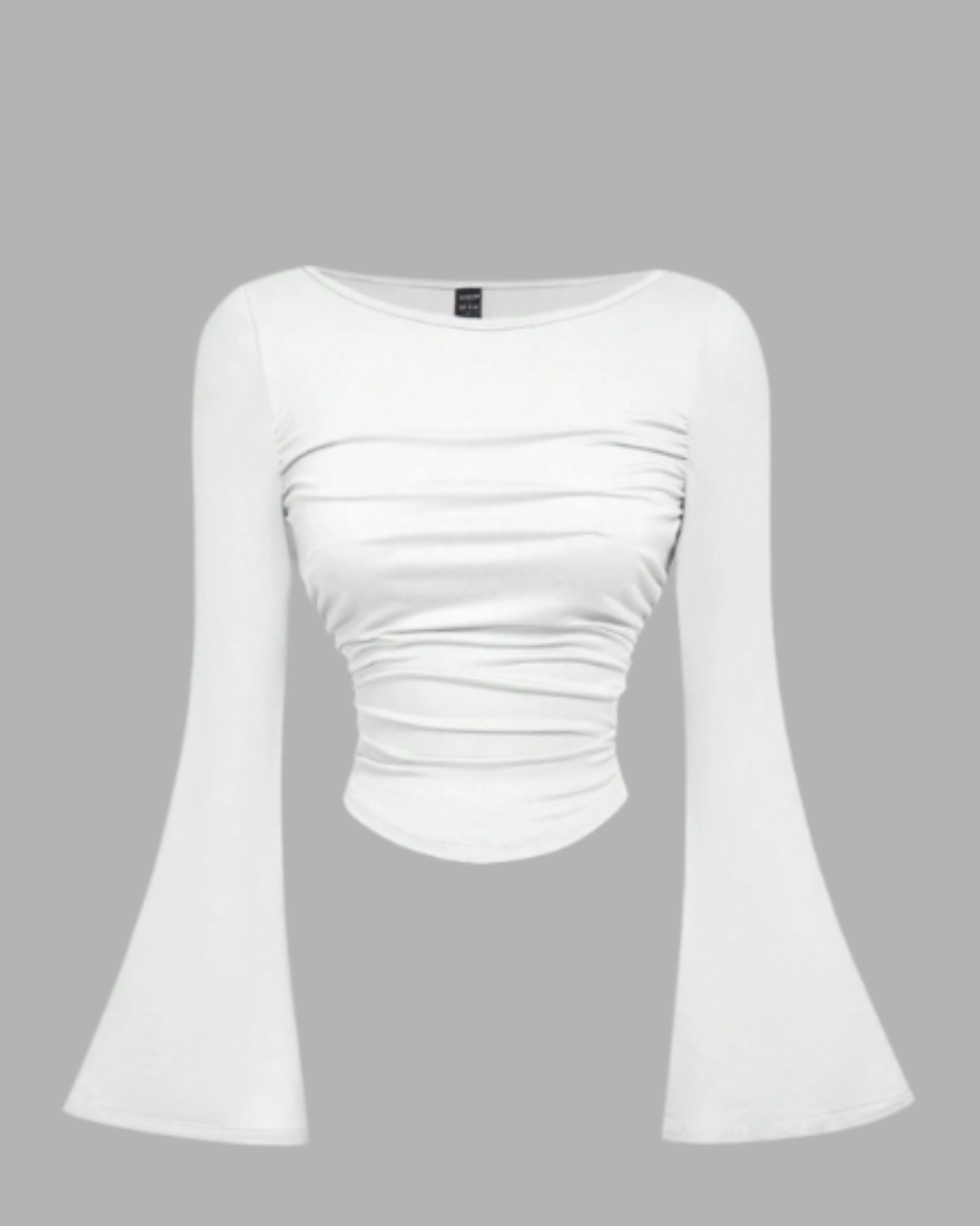 Boat Neck Bell Sleeve Side Ruched t-shirt