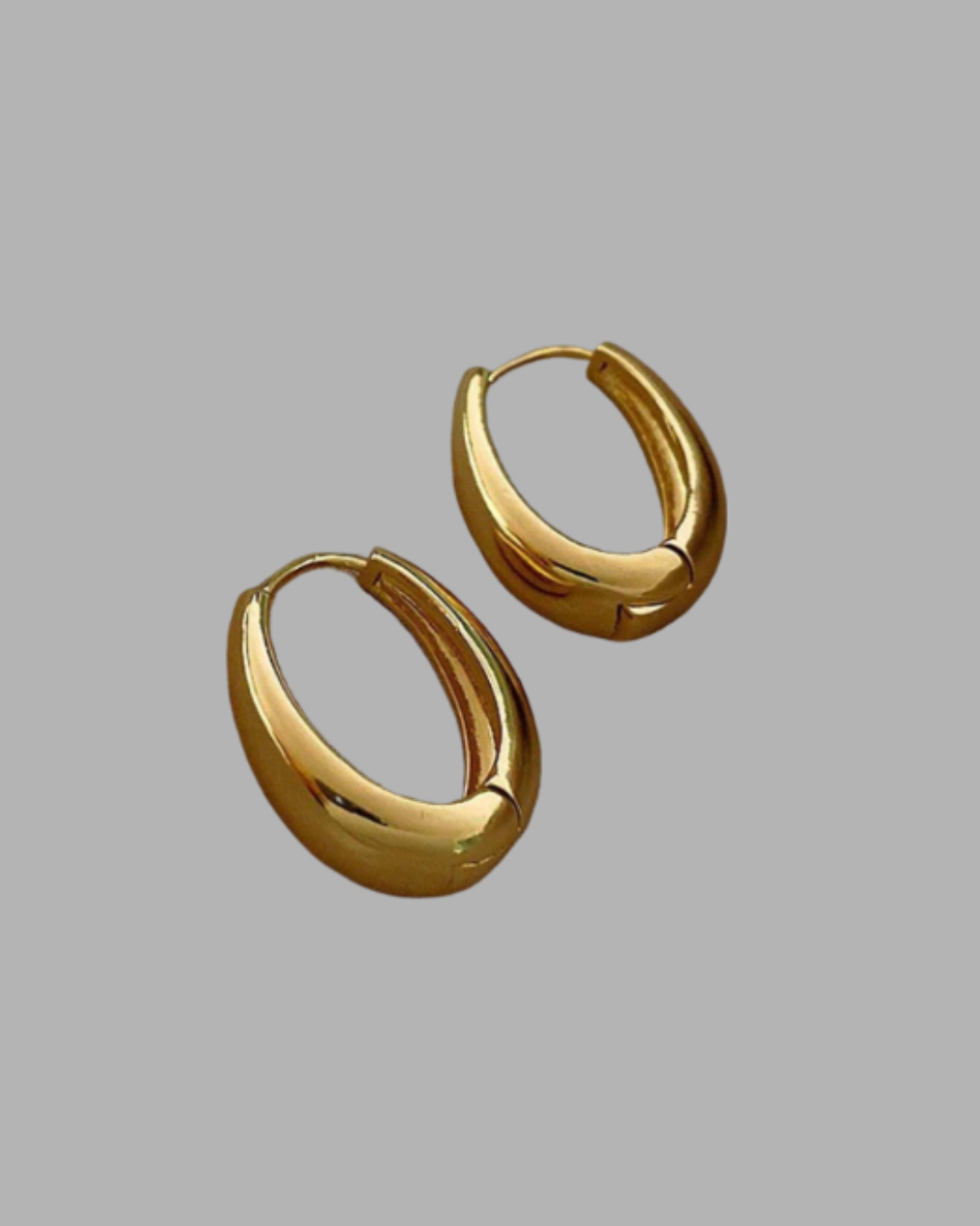 Oval Hoop Earrings.