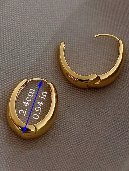 Oval Hoop Earrings.