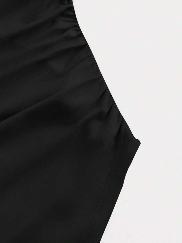 Boat Neck Bell Sleeve Side Ruched t-shirt